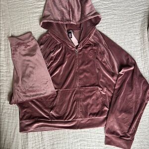 Victoria's Secret Pink Velvet Hoodie